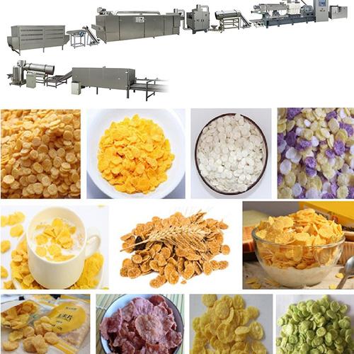 早餐谷物燕麦片生产线 营养早餐谷物片机器设备 膨化燕麦片机械